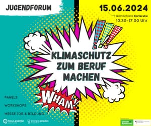 Anzeige Jugendforum Klimaschutz am 16.5.24 in Karlsruhe
